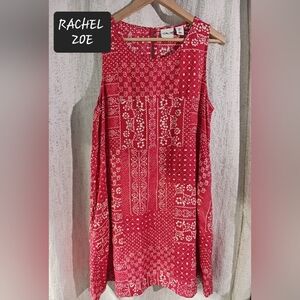 Rachel Zoe Red Printed Midi Dress